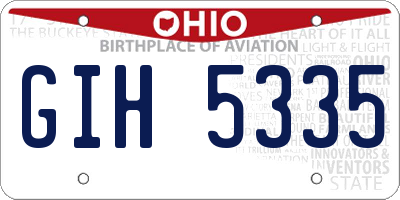 OH license plate GIH5335