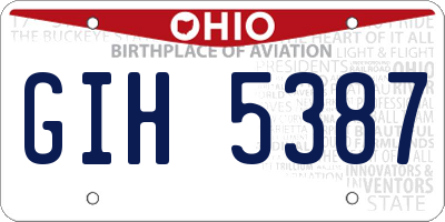OH license plate GIH5387