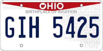 OH license plate GIH5425