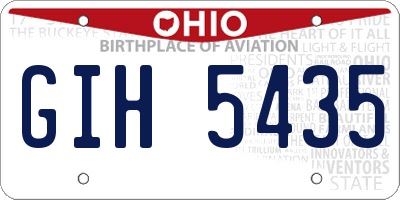 OH license plate GIH5435