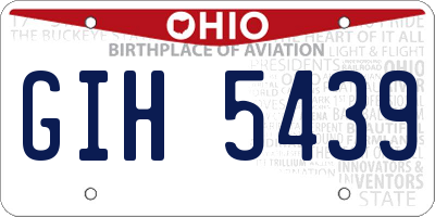OH license plate GIH5439