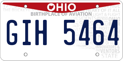 OH license plate GIH5464