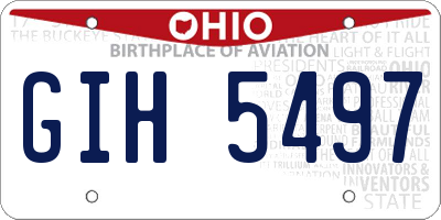 OH license plate GIH5497