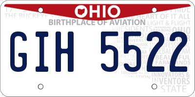 OH license plate GIH5522