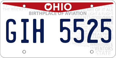 OH license plate GIH5525