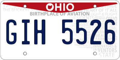 OH license plate GIH5526