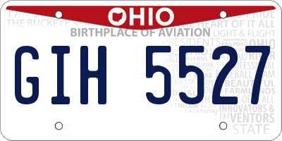 OH license plate GIH5527