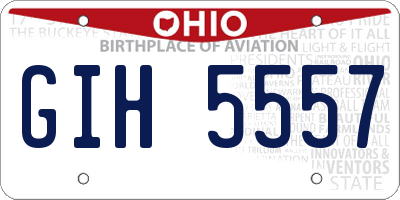 OH license plate GIH5557