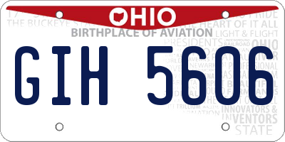 OH license plate GIH5606
