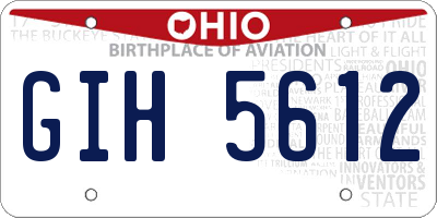 OH license plate GIH5612