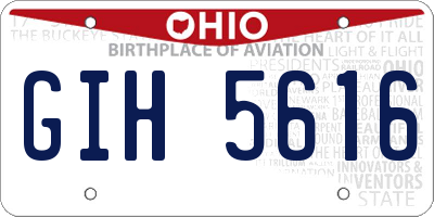 OH license plate GIH5616