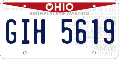 OH license plate GIH5619