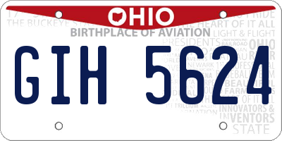 OH license plate GIH5624