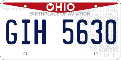 OH license plate GIH5630