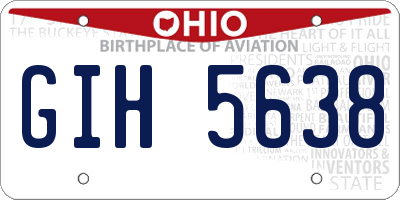 OH license plate GIH5638