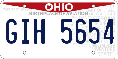 OH license plate GIH5654