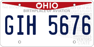 OH license plate GIH5676