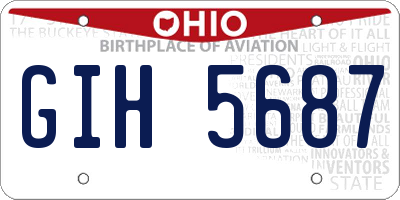 OH license plate GIH5687