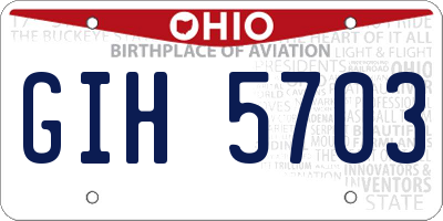 OH license plate GIH5703