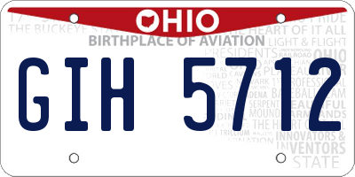 OH license plate GIH5712
