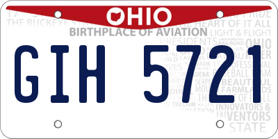 OH license plate GIH5721
