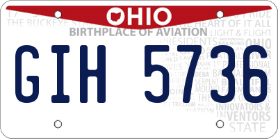 OH license plate GIH5736