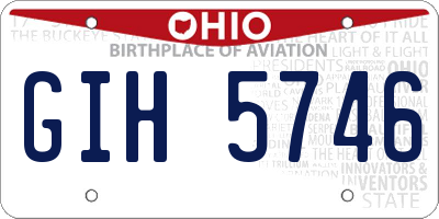 OH license plate GIH5746