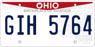 OH license plate GIH5764