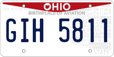 OH license plate GIH5811