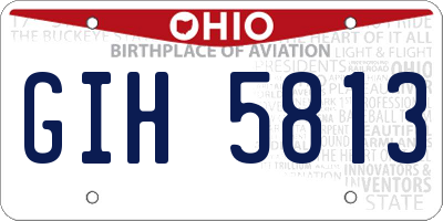 OH license plate GIH5813