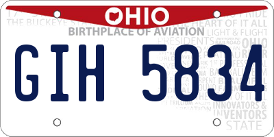 OH license plate GIH5834