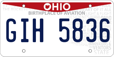 OH license plate GIH5836