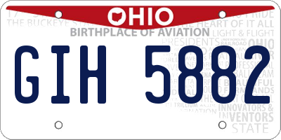 OH license plate GIH5882