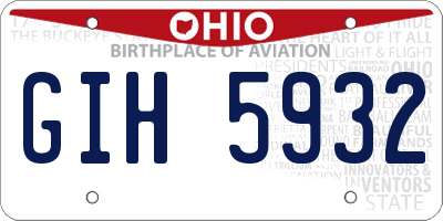 OH license plate GIH5932