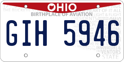 OH license plate GIH5946