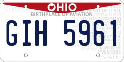 OH license plate GIH5961