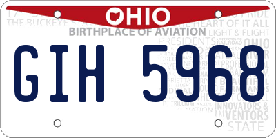 OH license plate GIH5968