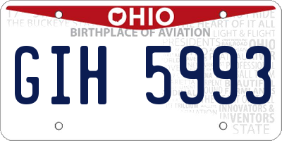 OH license plate GIH5993