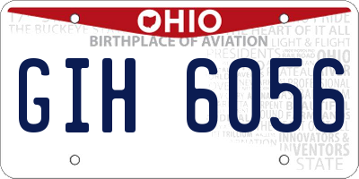 OH license plate GIH6056