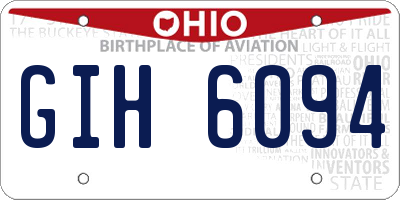 OH license plate GIH6094