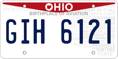 OH license plate GIH6121
