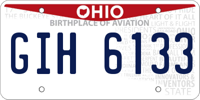 OH license plate GIH6133
