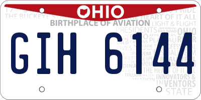 OH license plate GIH6144