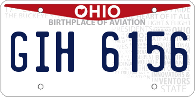 OH license plate GIH6156