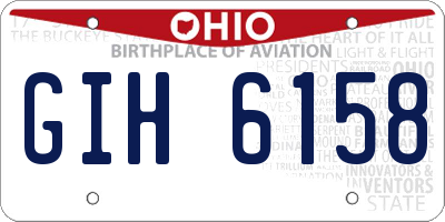 OH license plate GIH6158