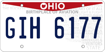 OH license plate GIH6177