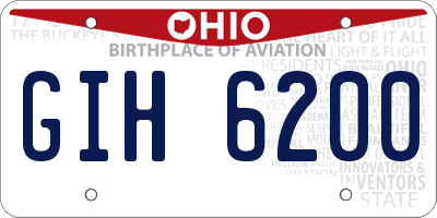 OH license plate GIH6200