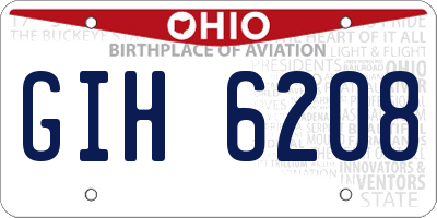 OH license plate GIH6208