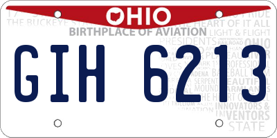 OH license plate GIH6213