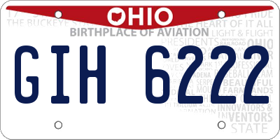OH license plate GIH6222